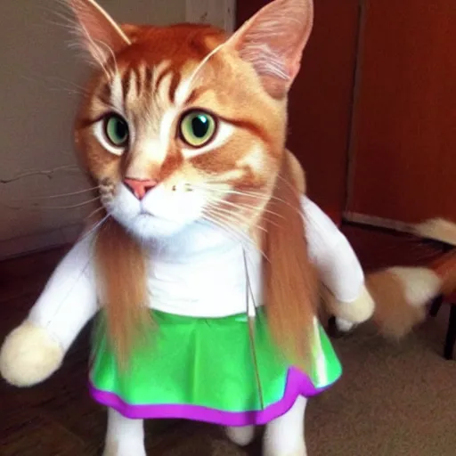 Image similar to Zelda dressed in a neko costume