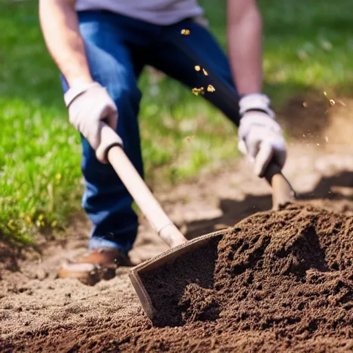 Image similar to platipus digging the ground with a shovel, realistic, professional photo, 4k, super detailed