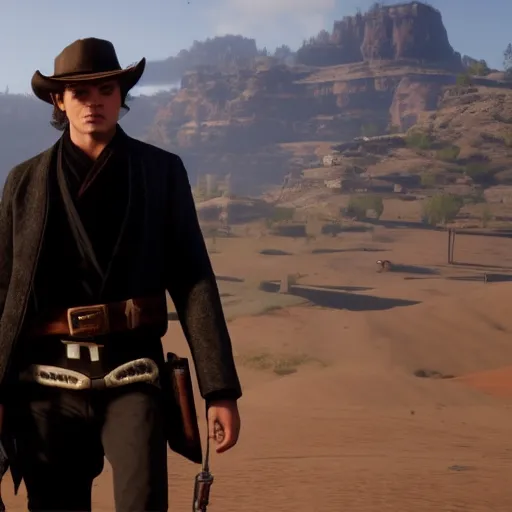 Image similar to Film still of Anakin Skywalker in Red Dead Redemption 2 (2018 video game)