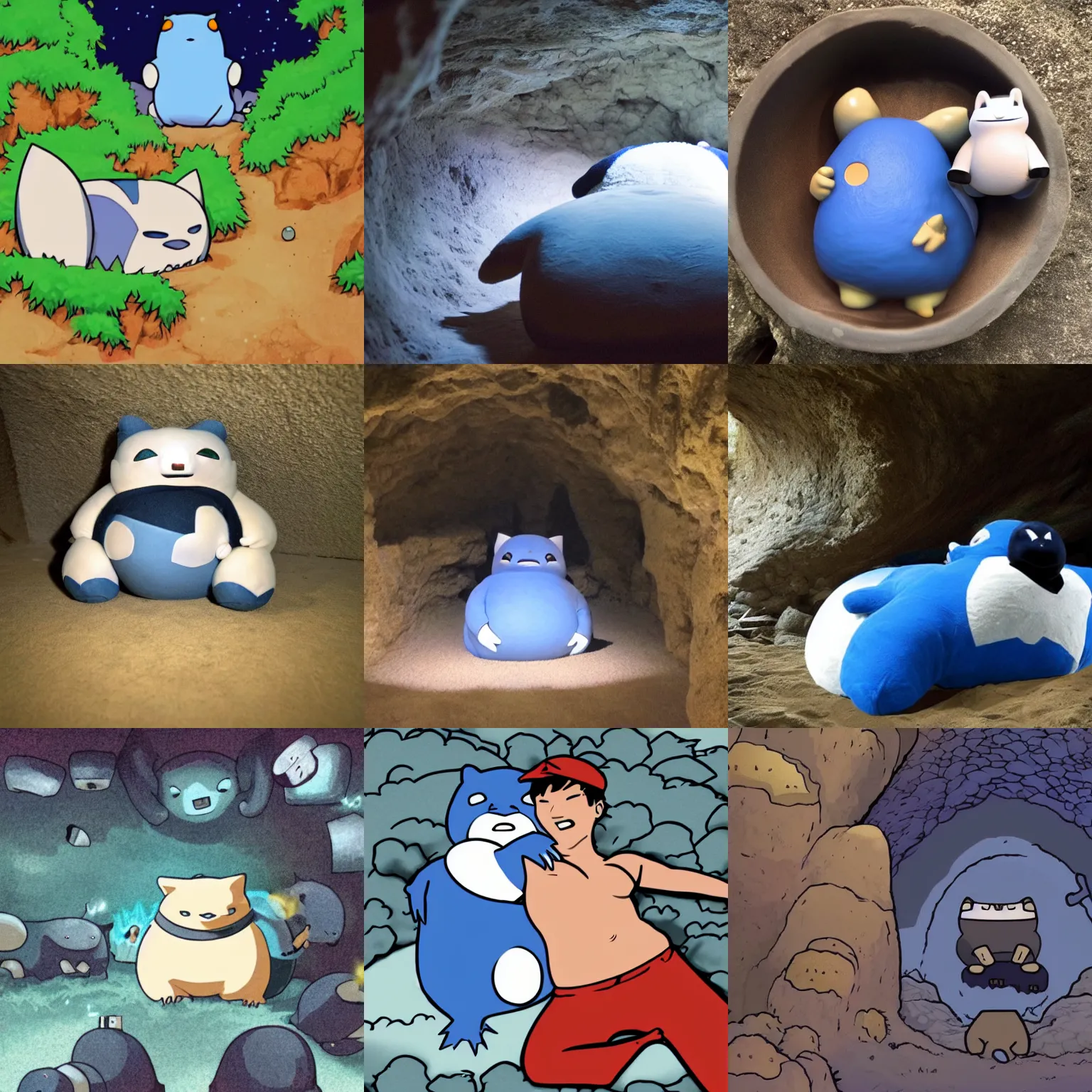 Image similar to cave plugged with a snorlax