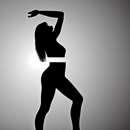 Image similar to black and white corporate logo female silhouette yoga pose