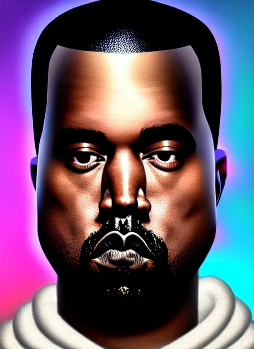 Prompt: ( hyper realistic proportional stylization portrait of a techpunkk kanye west as a war of cleric in a futuristic pearl armor full of astral runes, the background is decorated with the universe ) by noah bradley, photorealistic, dynamic lighting, very detailed faces, trending on artstation, wallpaper, dream, 4 k, award winning, lovely pastel colors, ethereal, elegant