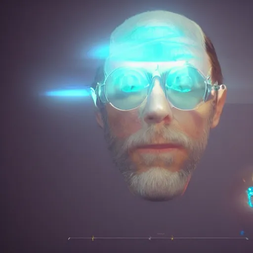 Image similar to the hologram of a gentleman wizard projected from a drone, octane render, unreal engine, trending on artstation