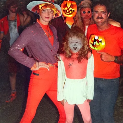 Image similar to Halloween party at a volcano in the 80's