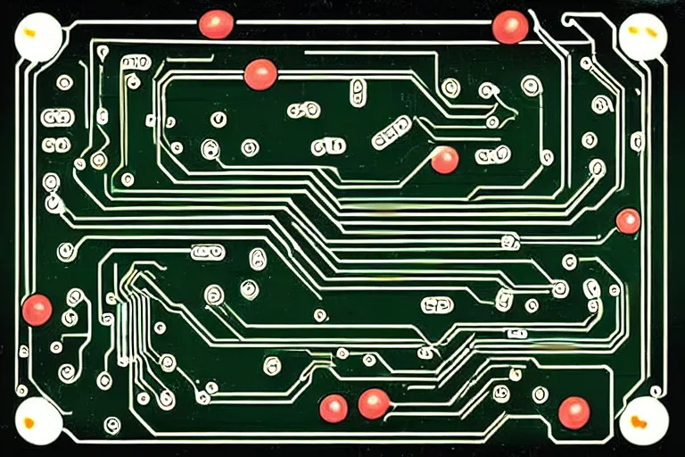 Image similar to gelatinous circuit board, film photography album art cover