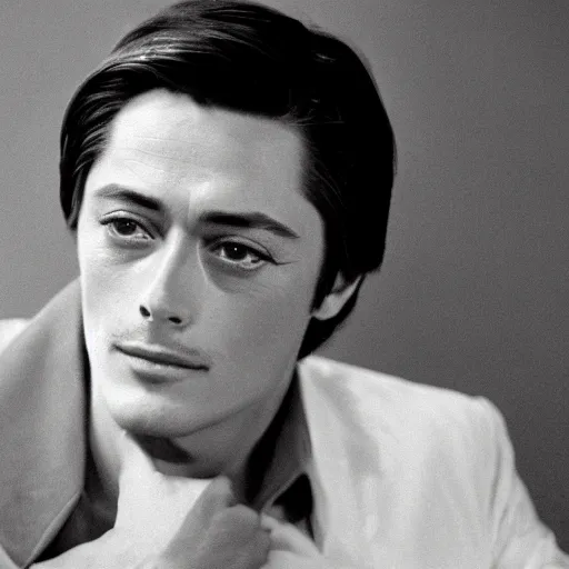 Image similar to a perfect portrait of Alain Delon