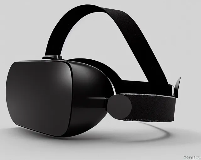 Prompt: Professional slick Product marketing photo. Steam's Valve Index HMD VR Headset. Designed by artist Syd Mead. Lighting and style by painter James Gurney. Slick and shiny presentation. Well organized and minimalist.