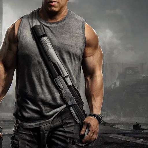 Prompt: vin diesel, in tarkov