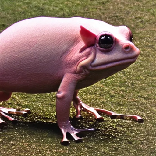 Image similar to frog riding a pig photo