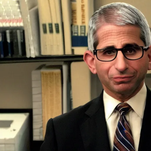 Image similar to Anthony Fauci as Michael Scott on the office