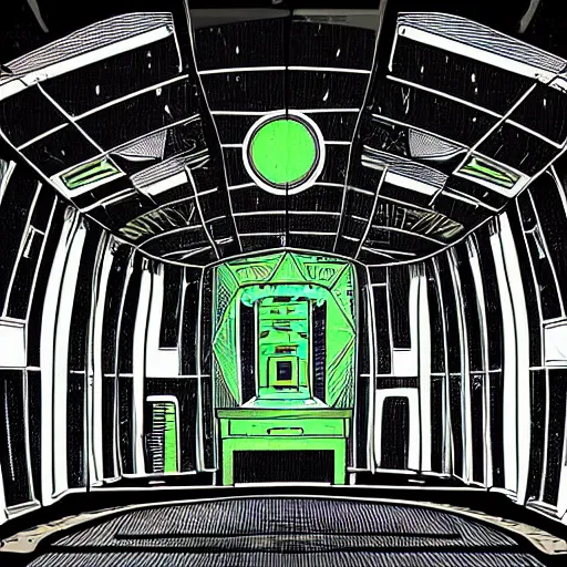 Image similar to interior alien science facility high detail, digital art