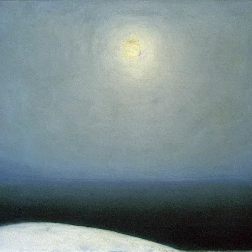 Image similar to the abstract painting'arctic void ', by caspar david friedrich!!!, by rothko!!!