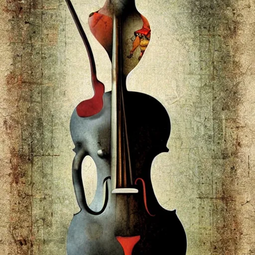 Prompt: woman with cello shape body by catrin welz - stein