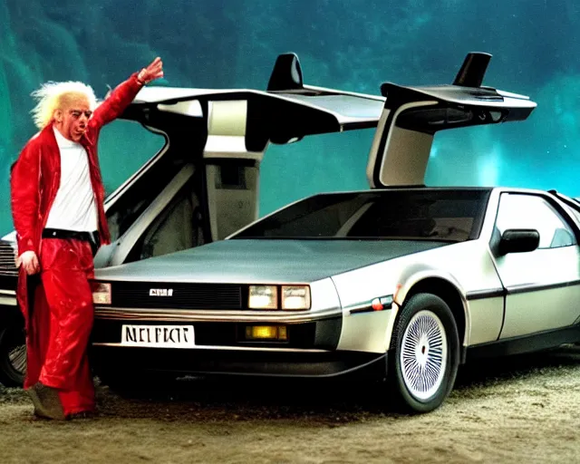 Image similar to doc brown and the delorean underwater