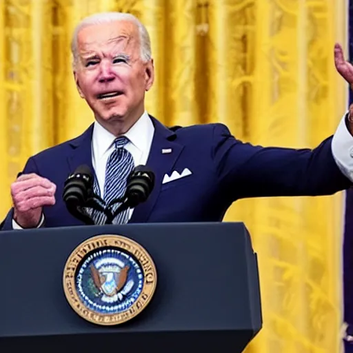 Image similar to joe biden becoming iron man