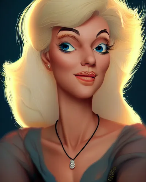 Image similar to beautiful adult woman character portrait, by don bluth, sci - fi environment, highly detailed, dynamic shadows, 4 k, wallpaper - 1 0 2 4