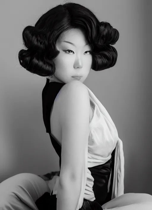 Image similar to A full portrait photo of tatsumaki, f/22, 35mm, 2700K, lighting, perfect faces, award winning photography.