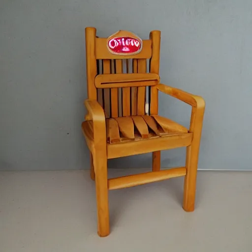 Prompt: chair made from biscuits