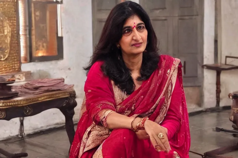 Prompt: seema mehta in a still of f 9 ( 2 0 2 1 ) film