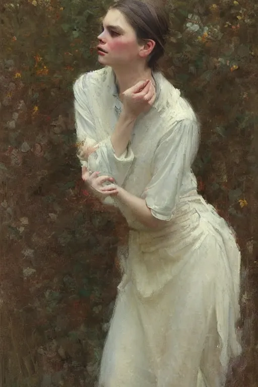 Prompt: Richard Schmid and Jeremy Lipking full length portrait painting of a young beautiful fantasy princess