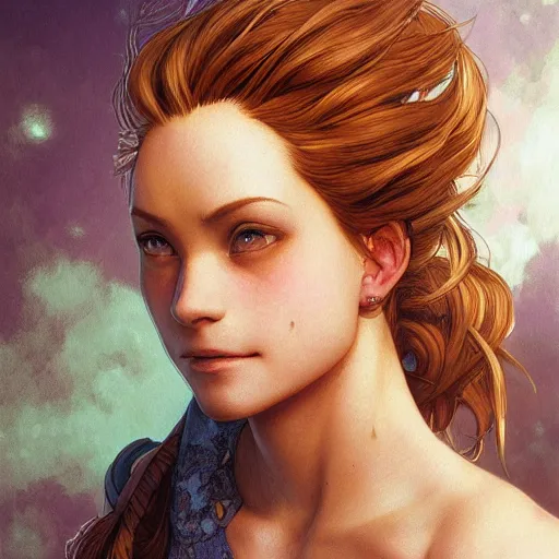 Image similar to ultra realistic illustration, marle from chrono trigger with hair in a ponytail, intricate, elegant, highly detailed, digital painting, artstation, concept art, smooth, sharp focus, illustration, art by artgerm and greg rutkowski and alphonse mucha