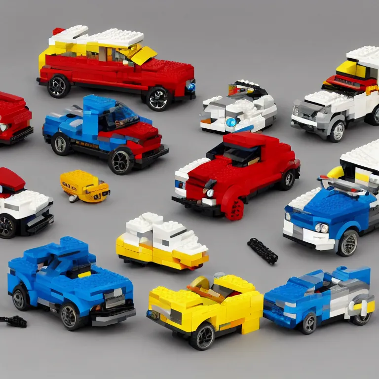 Prompt: pt cruiser lego set