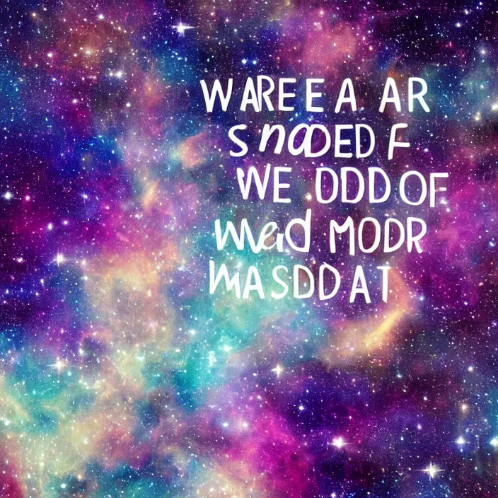 Prompt: we are made of stardust