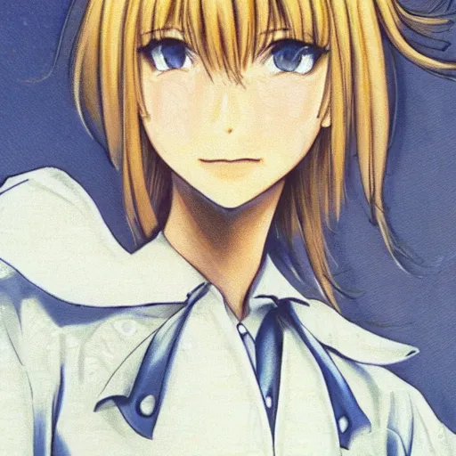 Image similar to portrait of arcueid brunestud from tsukihime, detailed concept art, intricate, beautiful