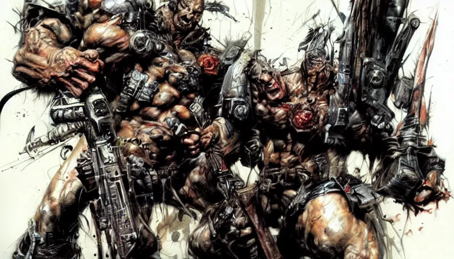 Prompt: concept art by simon bisley