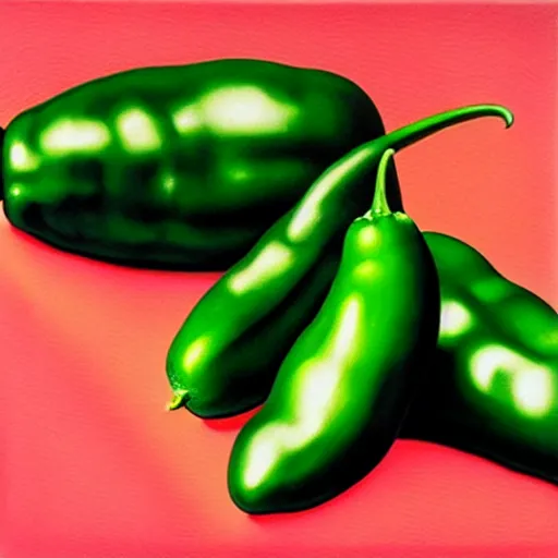 Prompt: jalapeno by shusei nagaoka, kaws, david rudnick, airbrush on canvas, pastell colours, cell shaded, 8 k