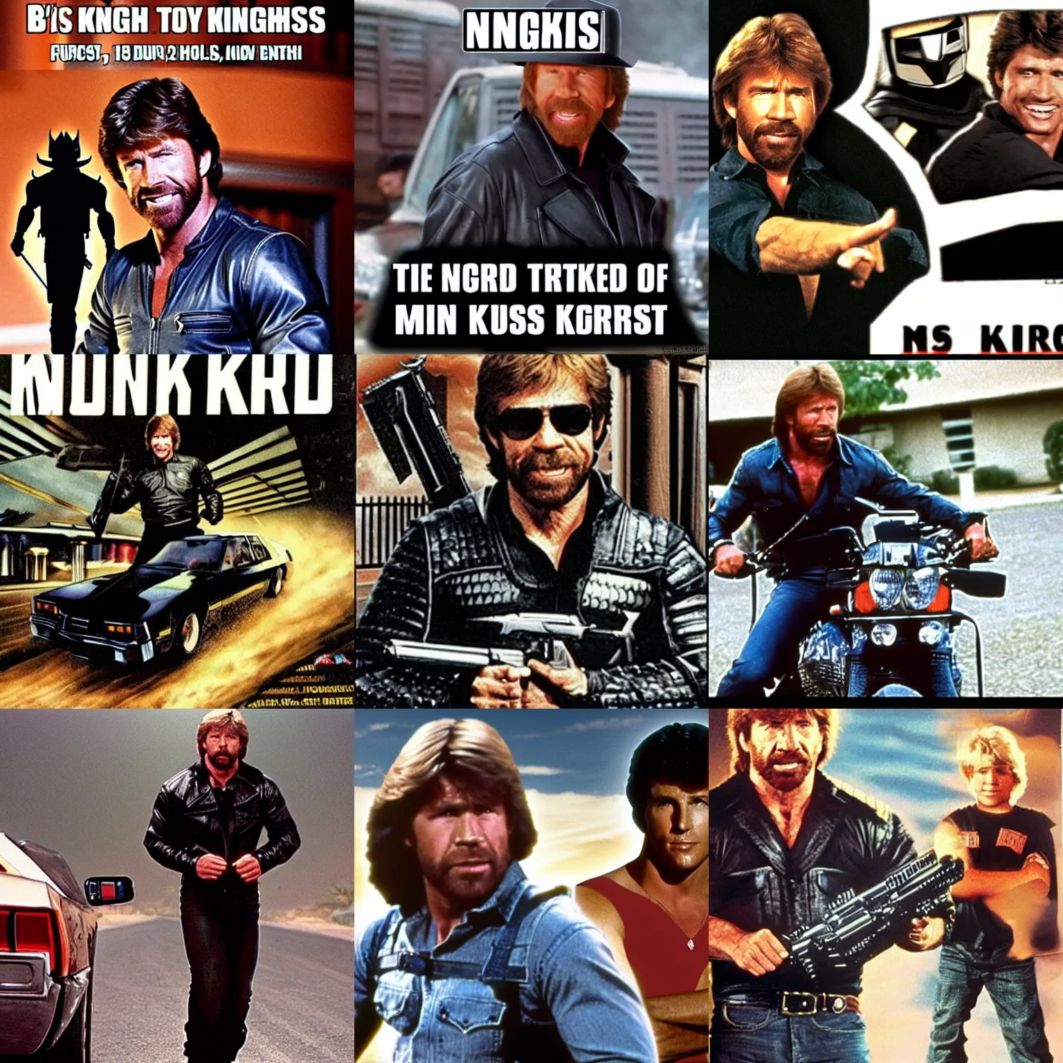 Prompt: Chuck norris as Knight Rider