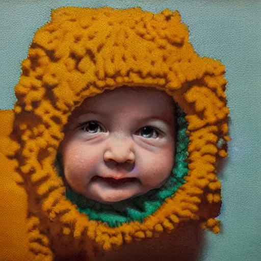 Prompt: a photorealistic portrait of a baby with 1 0, 0 0 0 heads 8 k