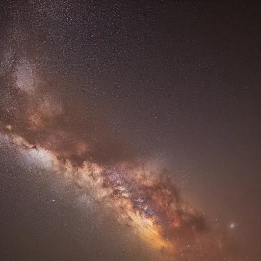 Prompt: A high quality photo of the Milky Way galaxy, long exposure, high detail, 8k.