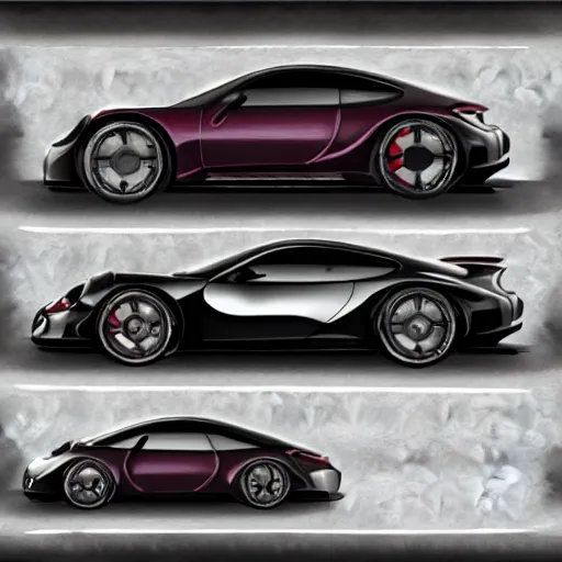 Prompt: porche concept art