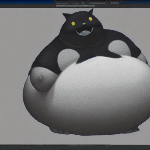 Prompt: hyper detailed snorlax with black background, hyper realistic, 3D rende