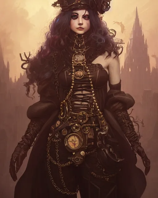 Image similar to dark steampunk princess, highly detailed, d & d, fantasy, highly detailed, digital painting, trending on artstation, concept art, sharp focus, illustration, global illumination, shaded, art by artgerm and greg rutkowski and fuji choko and viktoria gavrilenko and hoang lap