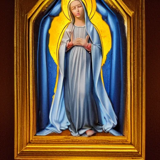 Image similar to virgin mary on a candle