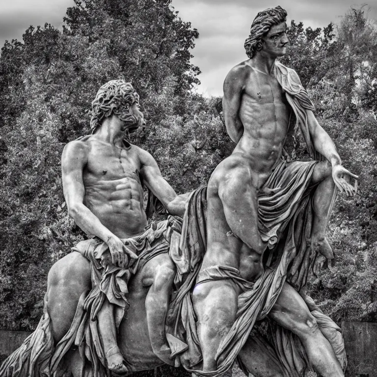 Prompt: Award winning photography of the Statue of David by David Yarrow