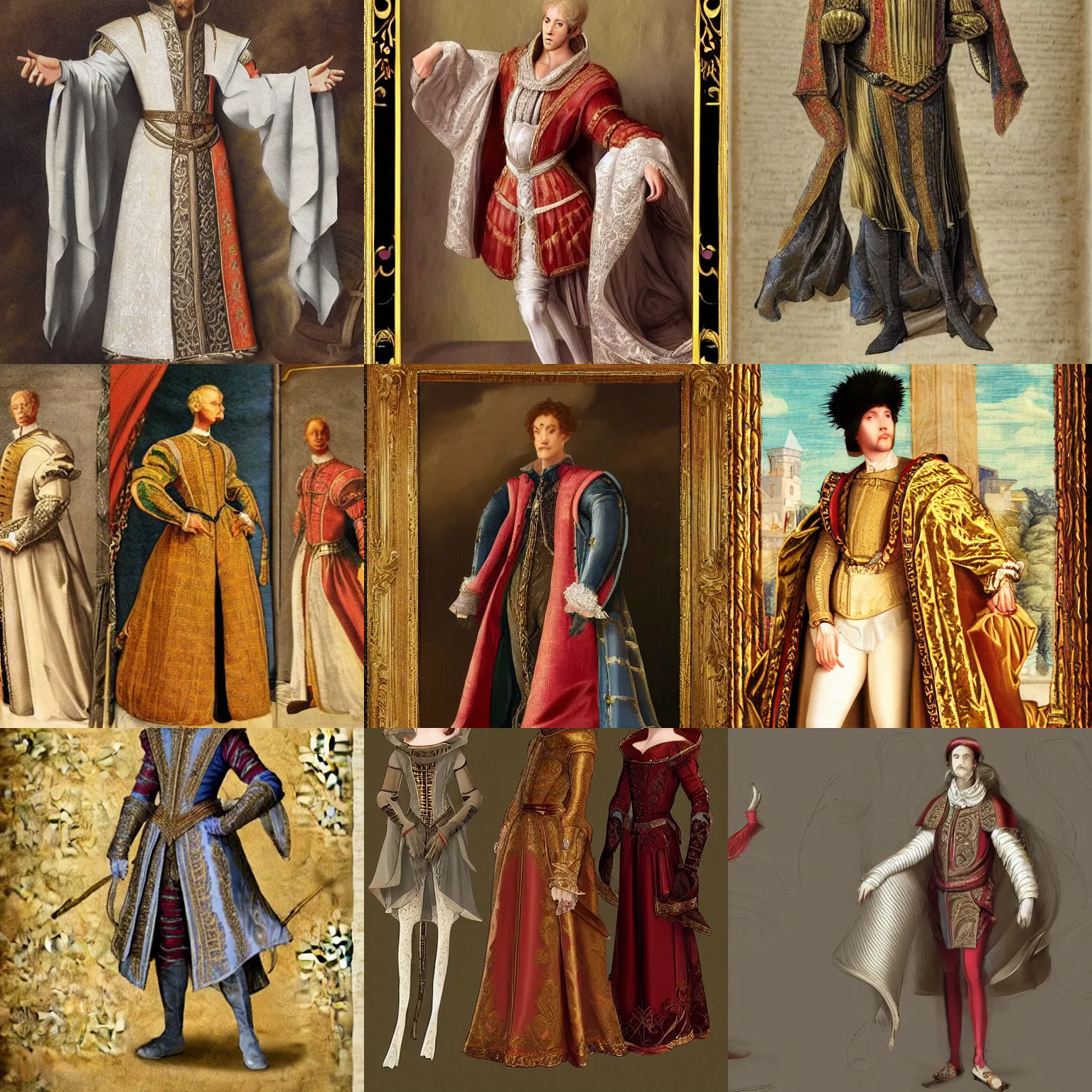 concept art of a male nobles clothes in the