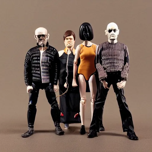 Image similar to throbbing gristle band action figures