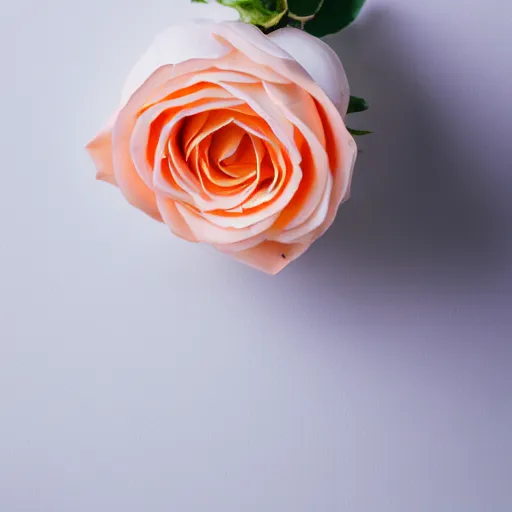 Prompt: perfume bottle sitting on a white surface surrounded by a plethora peach colored roses, bright white realistic, up close shot, white background, zen, light, modern minimalist f 2 0