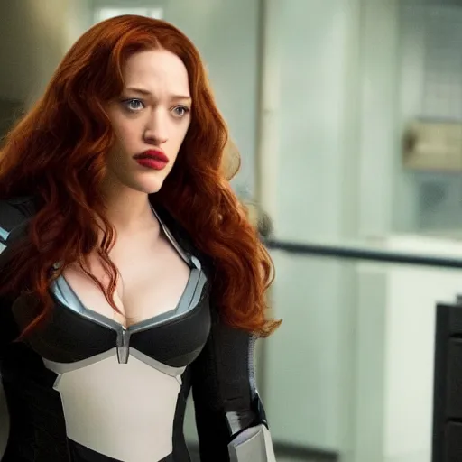 Image similar to a still of kat dennings as black widow in iron man 2 ( 2 0 1 0 )