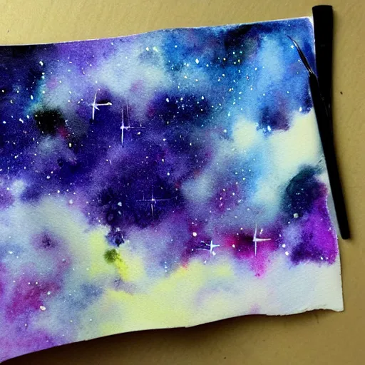 Prompt: galaxy watercolor