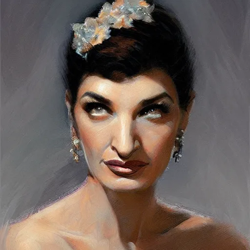 Image similar to Beautiful Maria Callas, closeup character portrait art by Donato Giancola, Craig Mullins, digital art, trending on artstation, highly detailed, high solution, symmetric face