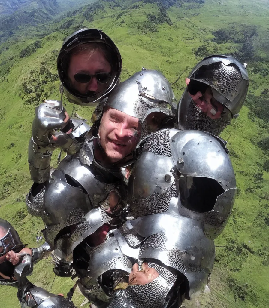 Prompt: selfie as taken by a 1500's English knight