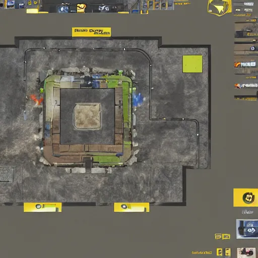 Prompt: csgo game minimap, layout of map