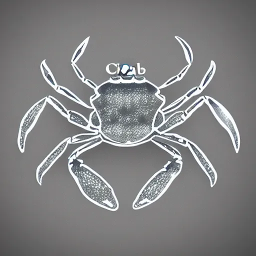 Prompt: crab decal design