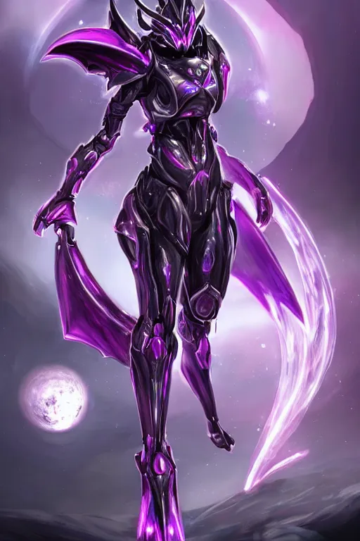 Prompt: galactic rear shot hyperdetailed elegant beautiful stunning giantess anthropomorphic mecha sexy female dragon goddess, sharp spines, sharp metal ears, smooth purple eyes, smooth fuschia skin, silver armor, in space, epic proportions, epic scale, epic size, warframe and destiny fanart, furry, dragon art, goddess art, giantess art, furaffinity, octane