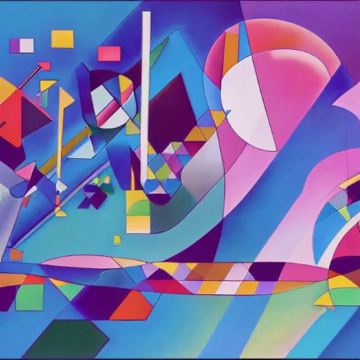 Image similar to a music score, 8 k, ultra _ realistic, art by kandinsky and dmitri cherniak