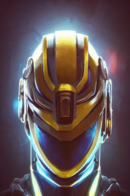 Image similar to epic mask helmet robot ninja portrait stylized as fornite style game design fanart by concept artist gervasio canda, behance hd by jesper ejsing, by rhads, makoto shinkai and lois van baarle, ilya kuvshinov, rossdraws global illumination radiating a glowing aura global illumination ray tracing hdr render in unreal engine 5